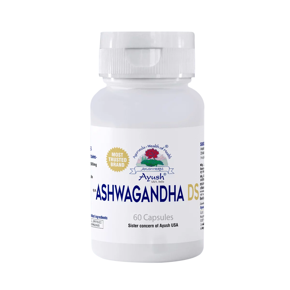 PS35-C Ashwagandha DS 500mg Capsules - Image 1