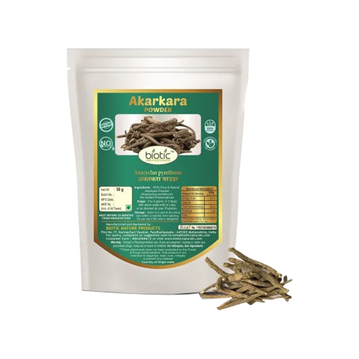 akarkara-root-powder Akarkara (Anacyclus Pyrethrum) 50gm Powder - Image 1