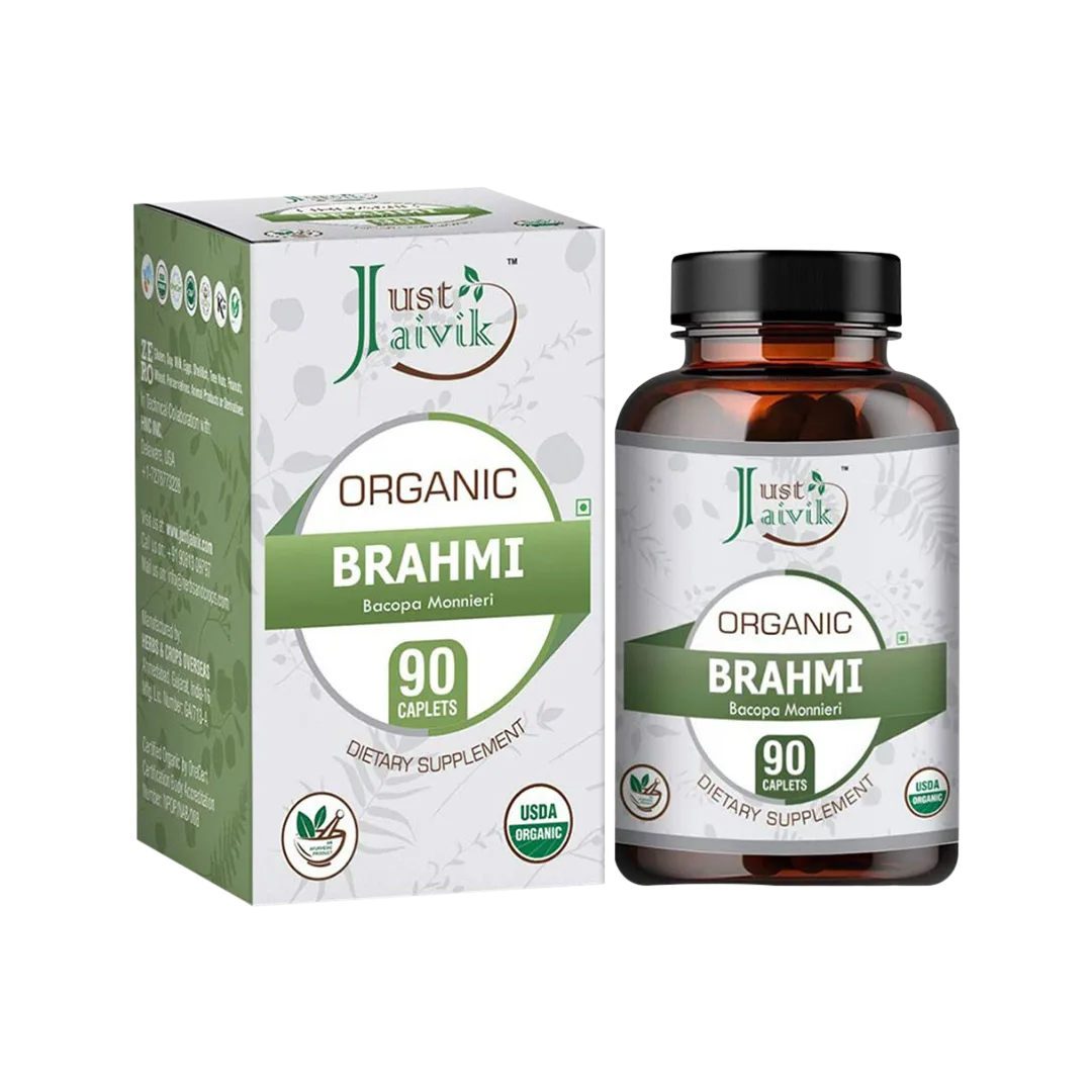 bramhi_fornt Bacopa Monnieri 750mg Tablets - Image 1