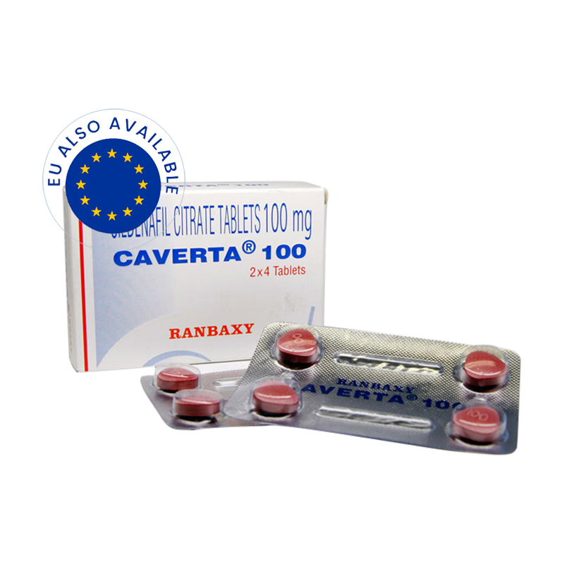 caverta_8tabs_box Caverta 100mg (Sildenafil Citrate) - Image 1