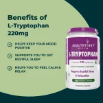 L-Tryptophan 220mg Veg Capsules - Image 3