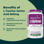 L-Taurine Amino Acid 500mg Veg Capsules - Image 3